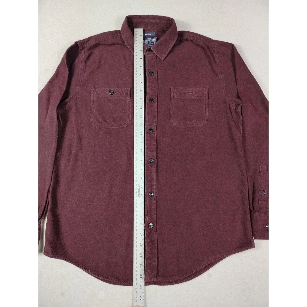 American Rag Cie Shirt Mens Medium Red Lumberjack Cabincore Outdoors Winter